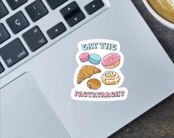Eat the Pastryarchy Sticker: Feminist Vinyl Decal, Laptop, Water Bottle