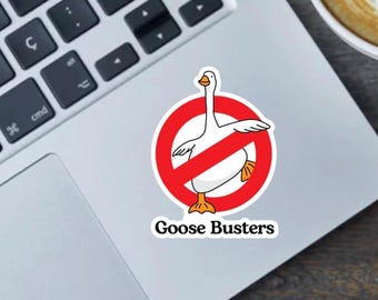 Adesivo Goose Busters: Ganso engraçado, inspirado em Ghostbusters
