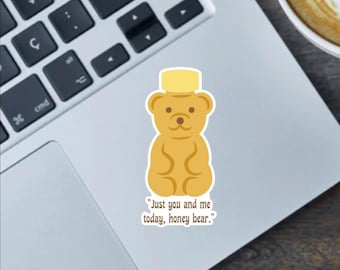 Honey Bear Vinyl Sticker, Water Resistant, Laptop Decal