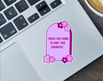 Funny Chronic Illness Gravestone Sticker: Humor Vinyl Decal