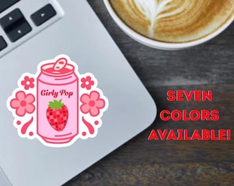 Girly Pop Rainbow fruit vinyl Sticker or fridge magnet - cute summery fruit Design , Gift for the woman or girls in your life