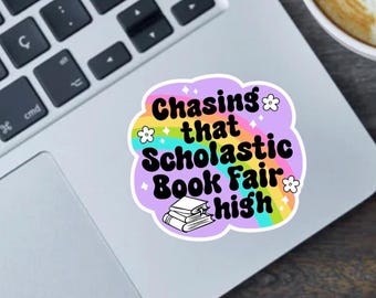 Pegatina de la Feria del Libro Scholastic: vinilo nostálgico para amantes de la lectura