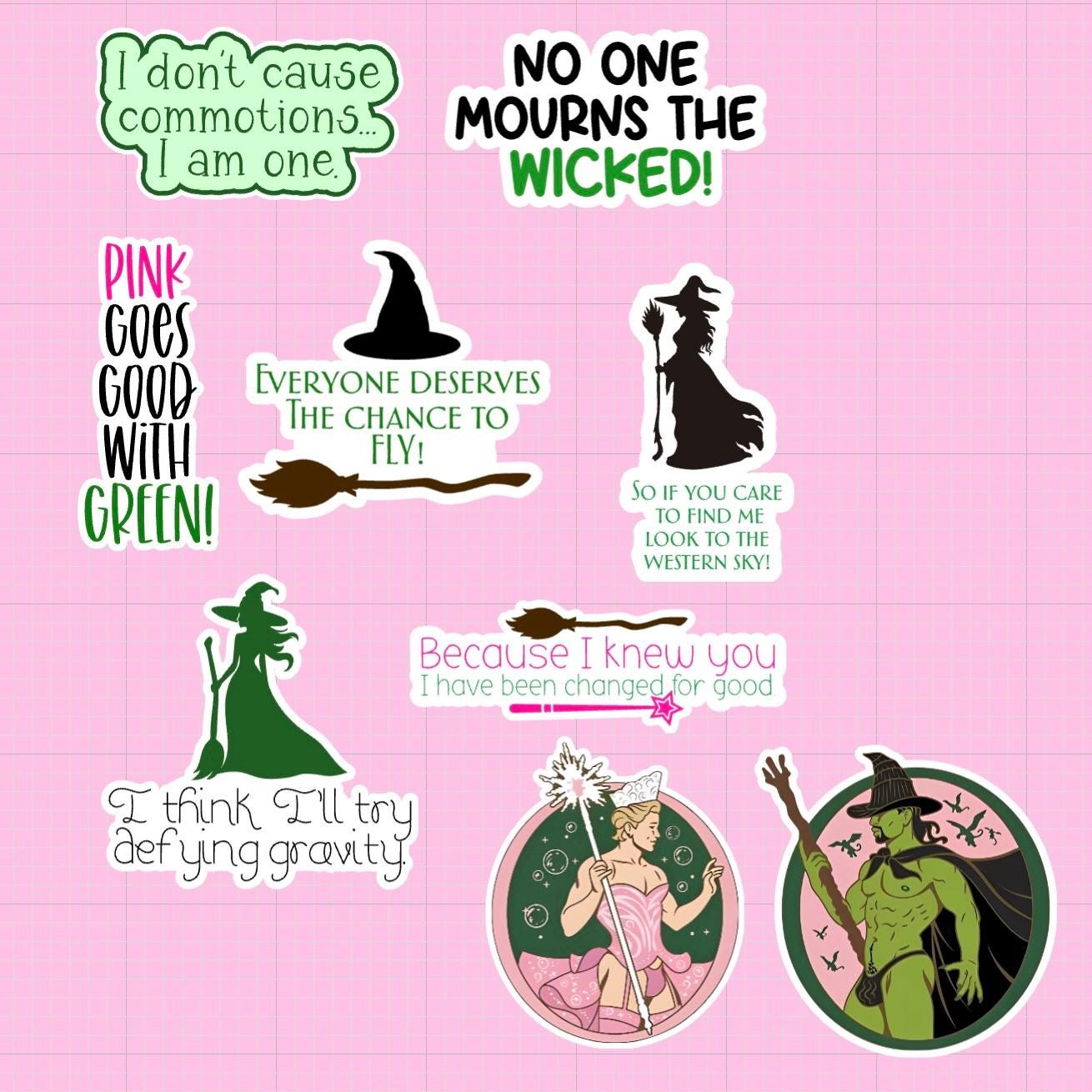 Wicked Witch Sticker Bundle - 25 Good and Wicked Witch Stickers, - Etsy