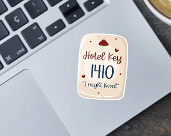 Heated Rivalry Inspired Hotel Key 2.5" vinyl sticker, fridge magnet or bumper sticker