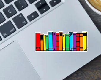 Pegatina de estantería Orgullo: vinilo brillante LGBTQ+