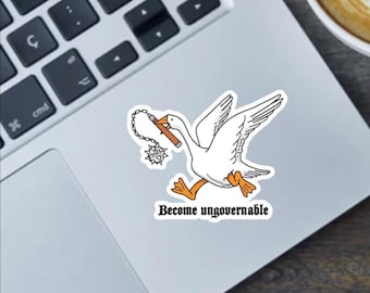Sticker Devenir ingouvernable : Sticker politique drôle