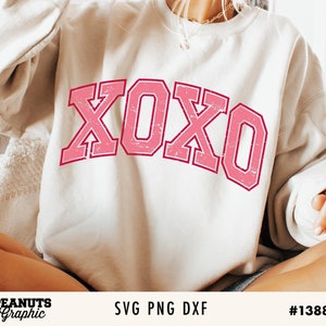 Xoxo SVG, Xoxo PNG, Svg de la Saint-Valentin, Saint-Valentin Png, amoureux de l'université, Svg de la Saint-Valentin, téléchargement numérique de la Saint-Valentin universitaire