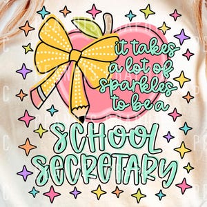 School Secretary Png, Appreciation Gift, Back To School Png, Secretary Png, First Day of School Png, Secretary Sublimation Download