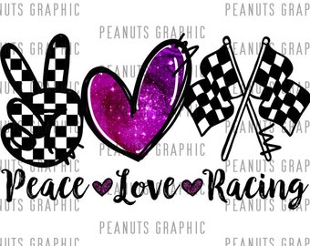 Download Peace Love Racing With Photos Etsy