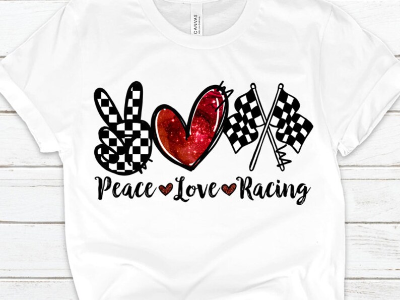 Peace Love Racing Vector Peace Love Racing PNG, Sublimation Design, Nascar, Motocross, Track Car ...