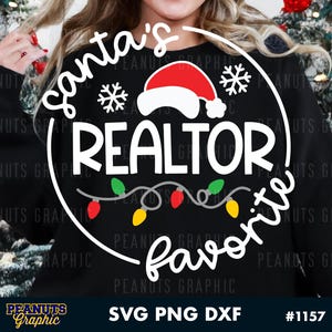 Lustiges Weihnachts-Makler-Svg, Weihnachtsmanns Lieblings-Immobilienmakler-Svg, lustiges Geschenk für Makler-Shirt-Eisen auf Png, Weihnachtsmanns Lieblings-Tanzmutter Png