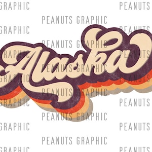 Retro Alaska PNG Sublimation Design, AK, U.S. state, vintage, Distressed, Digital Download, Clipart, templates, Print
