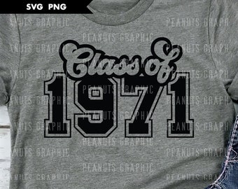 Reunion SVG Class of 1971 svg, Group Spirit, Shirt, Senior 70 files for Cricut Cut file, Silhouette Cameo Cutting, Digital Download