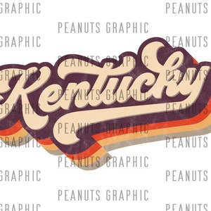 Retro Kentucky PNG Sublimation Design, KY, U.S. state, vintage, Distressed, Digital Download, Clipart, templates, Print