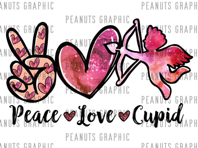 Peace love cupid png sublimation design valentine  etsy Peace love cupid png sublimation design valentine  etsy