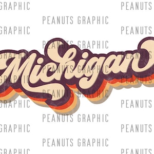 RetroMichigan PNG Sublimation Design, MI, US-bundesstaat, vintage, Distressed, Digital Download, Clipart, Vorlagen, Druck