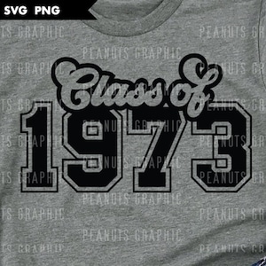 Reunion SVG Klasse von 1973 svg, Group Spirit, Shirt, Senior 70 Dateien für Cricut Cut Datei, Silhouette Cameo Schneiden, digitaler Download