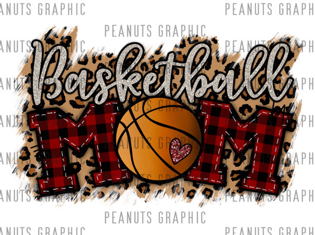 Basketball Mom PNG, Sublimation Design, Basketball Mama, Red Plaid ...