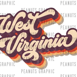 Retro West Virginia PNG Sublimation Design, WV, U.S. state, vintage, Distressed, Digital Download, Clipart, templates, Print