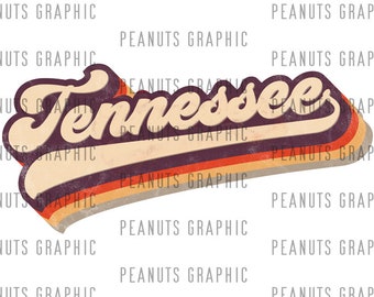 Retro Tennessee PNG Sublimation Design, TN, U.S. state, vintage, Distressed, Digital Download, Clipart, templates, Print