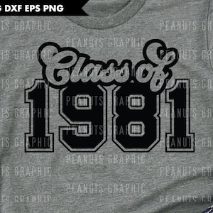Reunion SVG Class of 1981 svg, Group Spirit, Shirt, 40 Years Senior 81 files for Cricut Cut file, Silhouette Cameo Cutting, Digital Download