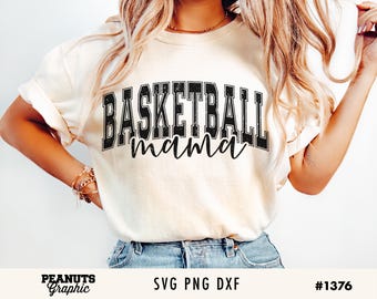 Basketball Mama Svg Png, Koszulka koszykarska svg, Mama Life png, Pliki Cricut Cut Silhouette, Puchar Basketball Mama, Pobieranie sublimacji