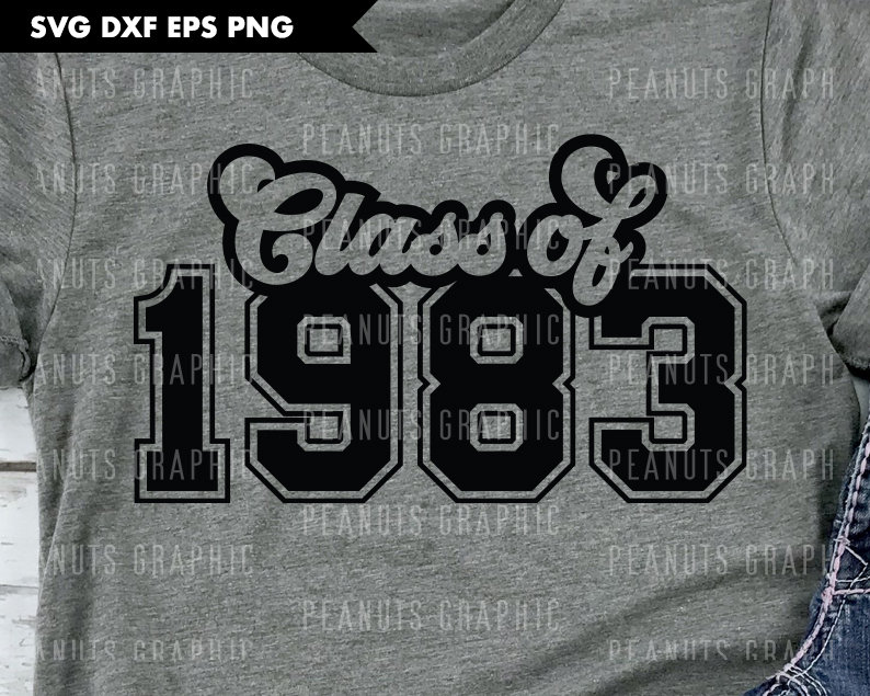 Reunion SVG Class of 1983 svg, Group Spirit, Shirt, Senior 80 files for Cricut Cut file, Silhouette Cameo Cutting, Digital Download