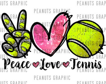 Peace Love Tennis PNG, Tennis Sublimation Design, Leopard, Cheetah, Pink, Digital Download, Clipart, templates, Print