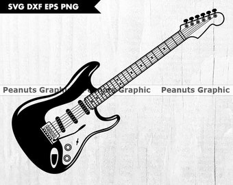 Electric Guitar SVG files for Cricut, Music Clipart, Guitar PNG, Cut file, Silhouette Cameo, Cutting, Digital Download