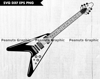 Electric Guitar SVG files for Cricut, Music Clipart, Guitar PNG, Cut file, Silhouette Cameo, Cutting V, Digital Download