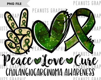 Paz, amor, cura PNG, diseño de sublimación, concientización sobre el colangiocarcinoma PNG, leopardo, descarga digital, plantillas, impresión
