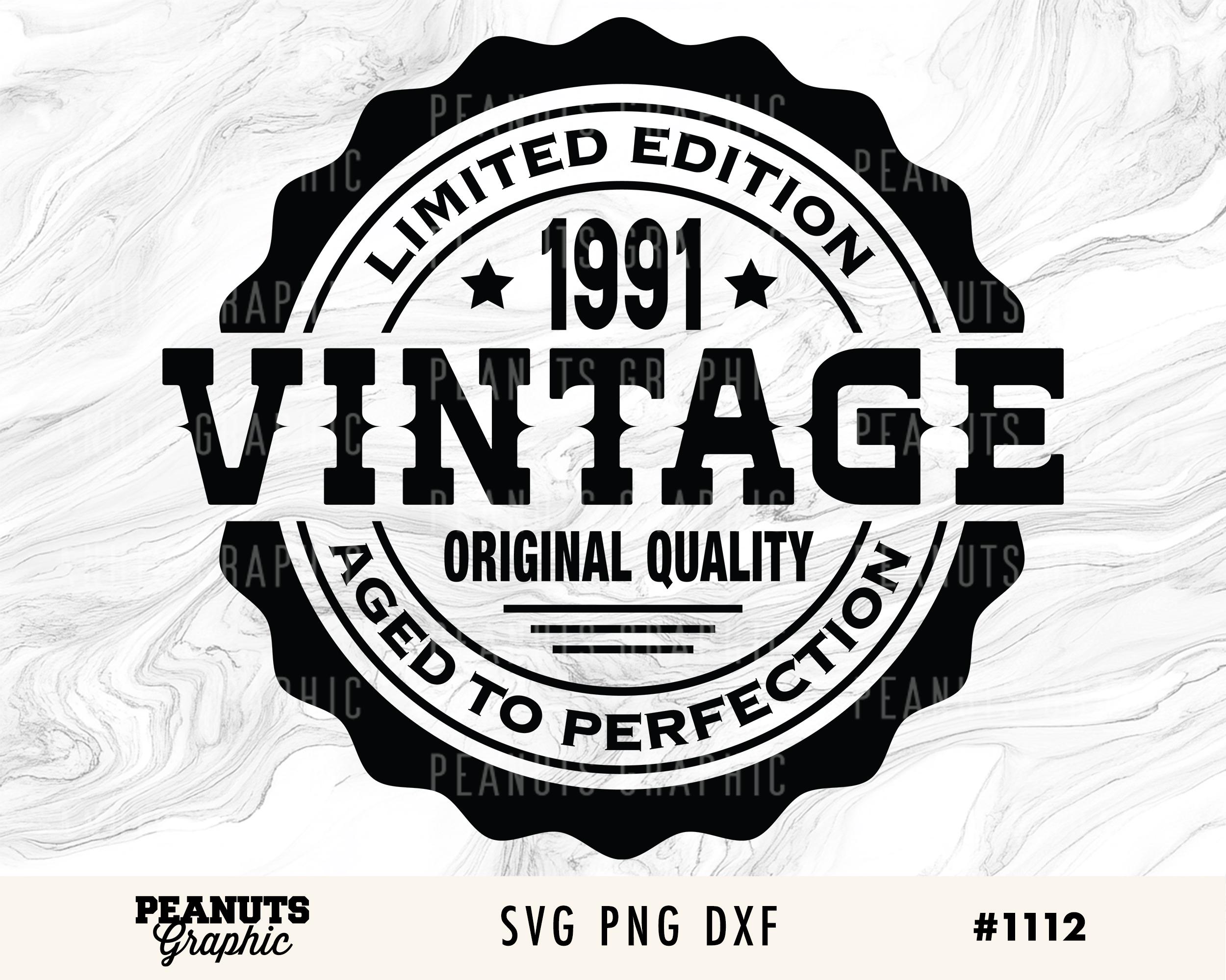 34th Birthday Shirt For Men – Vintage 1991 ‘Aged To Perfection’ Custom T-Shirt Gift