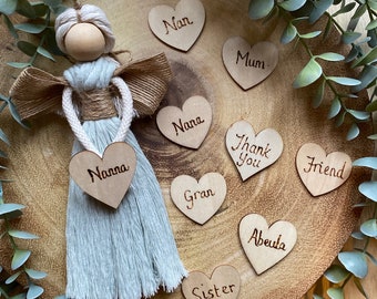 Personalised Heart Macrame Fairy