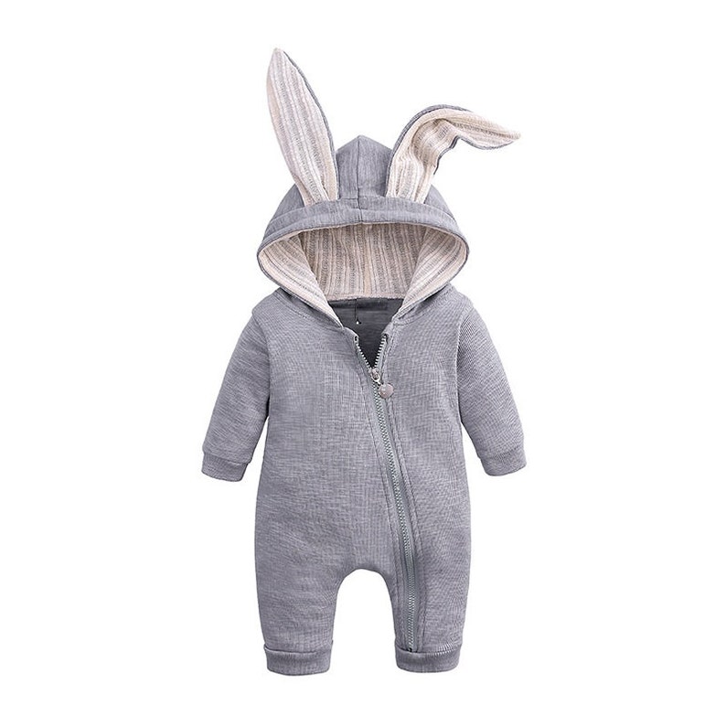 Unisex Cotton Baby Bunny Onesie Rabbit Bodysuit Zipper Etsy