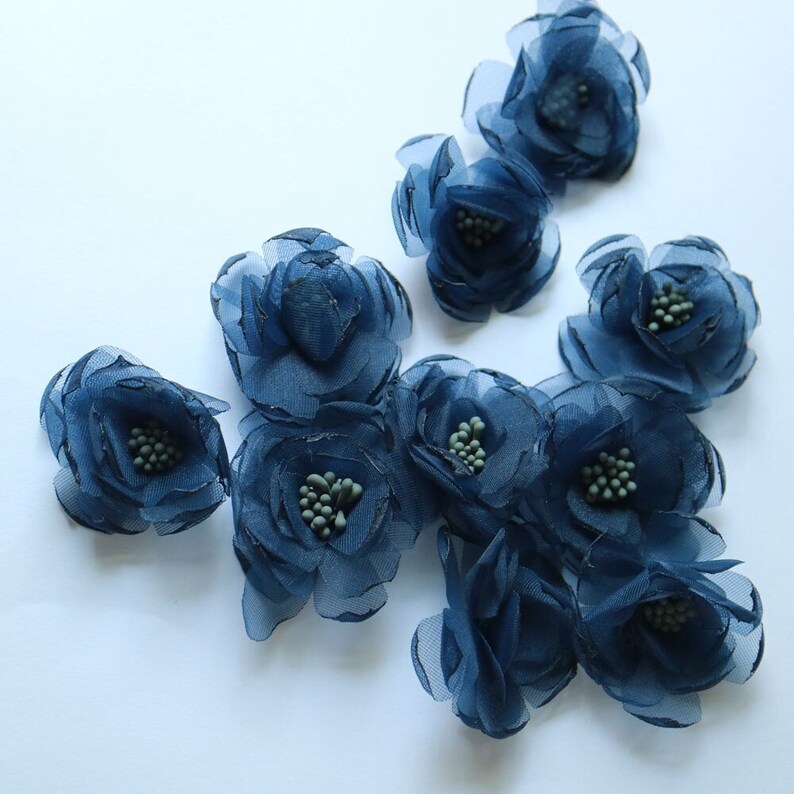 10pcslot diy handmade Chiffon flowers patches for clothing 3D floral fairy floral parche appliques parches bordados para ropa
