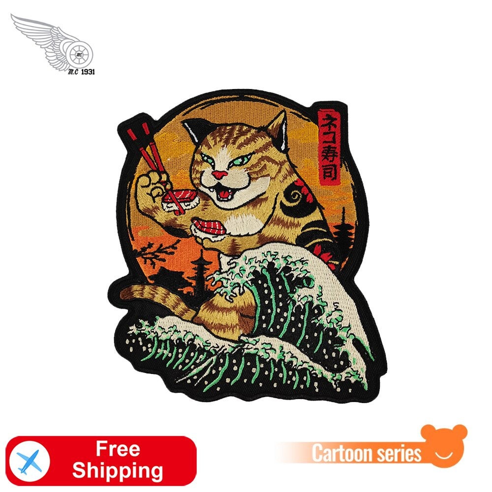 LARGE 90x90mm Anime Iron on Patches, Embroidered Patches, Cartoon Patches  for Clothes, Patches for Backpack, Large Iron on Patch for Clothes 