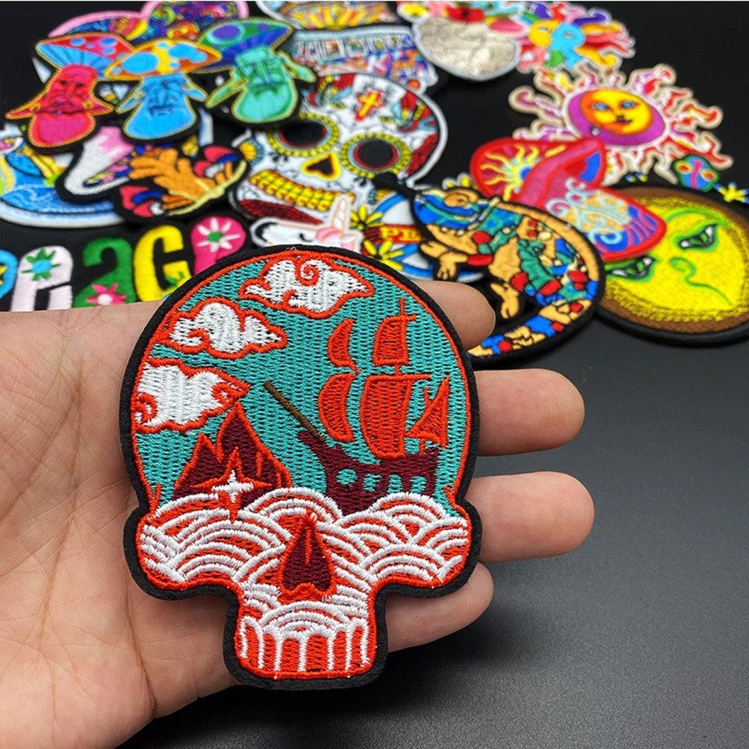 20pcs Clothes Patches (skull/punk) Sew Patches Iron-on Patches Embroidery  Patches Iron Appliques For Clothes, Jeans, Jackets, Backpacks, Hat