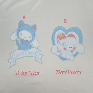 Cartoon grote oren hond borduurwerk grote appliqué patch kant stof naaien kleding decoratie plakken accessoires kant stoffen