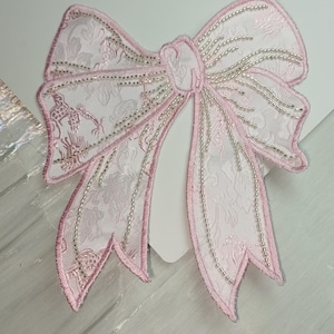 Arco Bordado à Mão Grande Aplique Patch Renda Tecido Costura Tecido Roupas Decorativas Colar Acessórios Tecidos