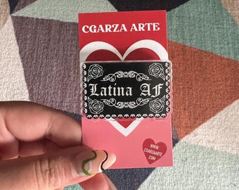 Latina AF Papel Picado Goth Alt Keychain Llavero