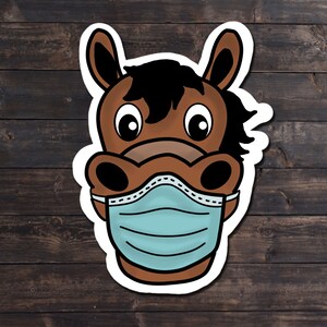 Horse Sticker: Social distancing Edition! waterproof