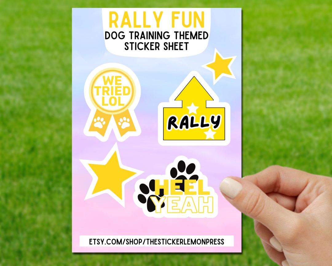 Dog Rally Sticker Sheet, Dog Obedience Decals, Gift for Dog Trainer ...