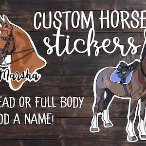 custom horse sticker waterproof vsco laptop water bottle sticker photo sticker gift for equestrians horse picture sticker