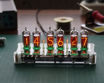 Nixie Tube Clock on 6 IN-14 Tubes || Assembled Acrylic Case USB Powered