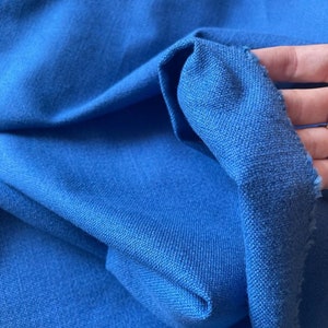 Kumari - Saphire Blue Linen Cotton TENCEL™ Canvas Fabric