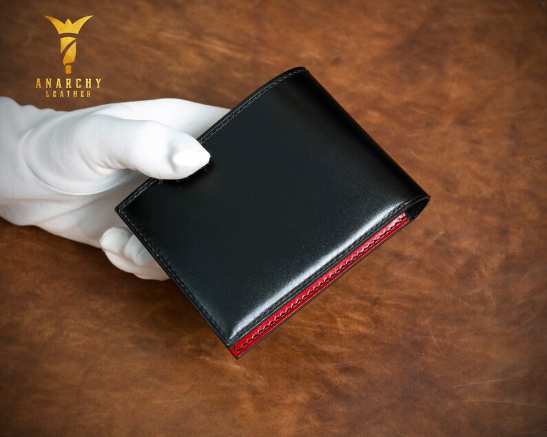 Present Hand-Painted Handmade Hand-Tooled Men/'s Wallet Custom Wallet Personalized Wallet Hannya Wallet Hand-Carved Gift