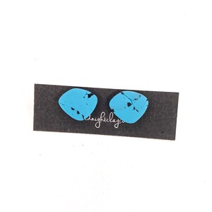 turquoise earrings studs, trapezoid earrings, statement earrings for women, trendy jewelry 2023, birthday gift for daughter from mom