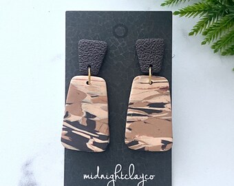 earth tone earrings, rectangle earrings, boho earrings dangle, bohemian jewelry for women, mothers day gift for daughter, best sellers 2024