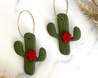 cactus earrings dangle, plant lover jewelry, cowgirl jewelry, unique gifts, birthday gift ideas for her, birthday gift for plant lover