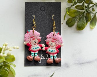 Erdbeer Erdbeerkuchen, Sommer Schmuck Geschenke, süße Ohrringe für Frauen, Geburtstag Geschenk Frauen, Bestseller auf etsy, baumeln